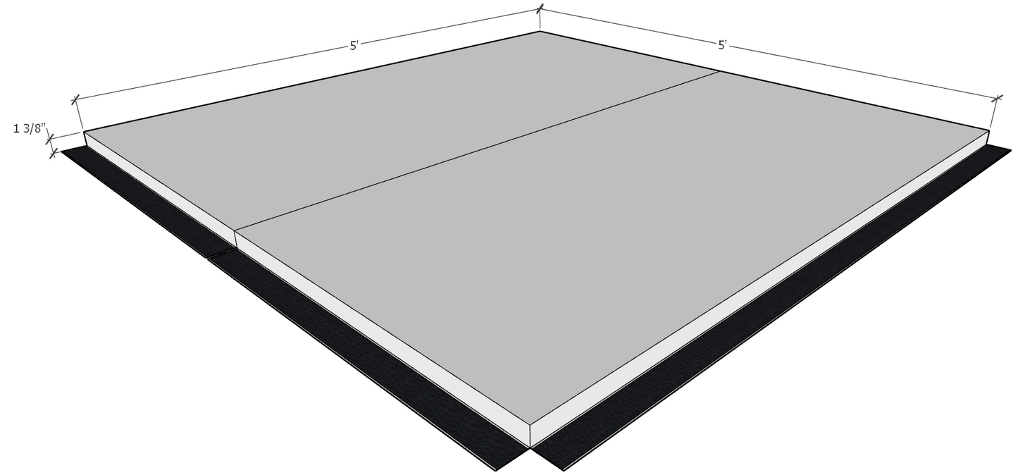 Collegial 1 3/8'' Folding Mats