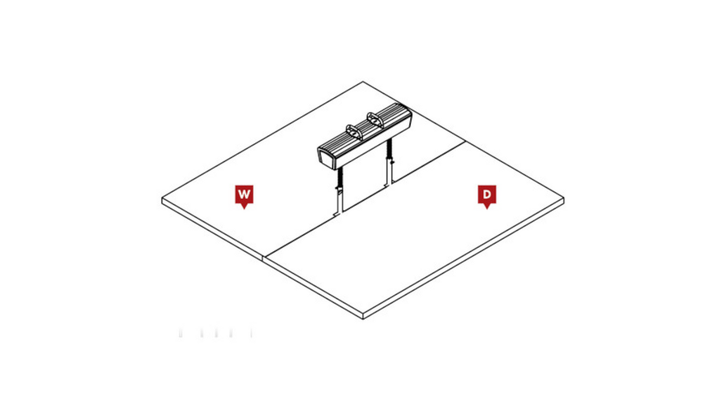 FIG Competition Pommel Horse Landing Mat Configuration