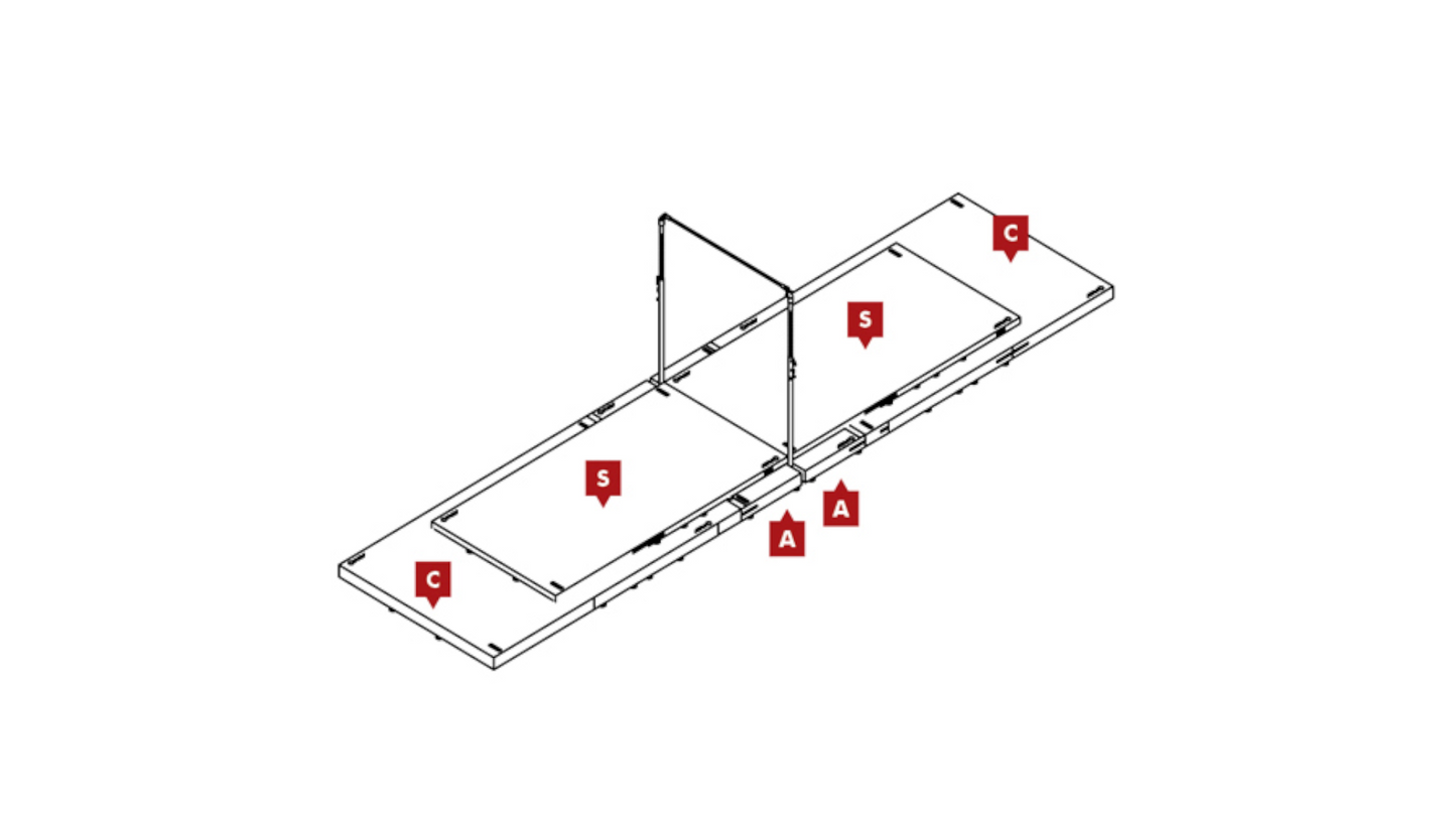 FIG Competition Horizontal Bar Mat Configuration